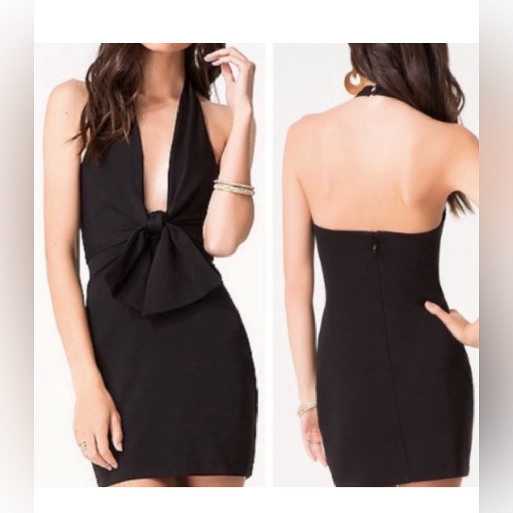 Bebe  Black Halter Dress